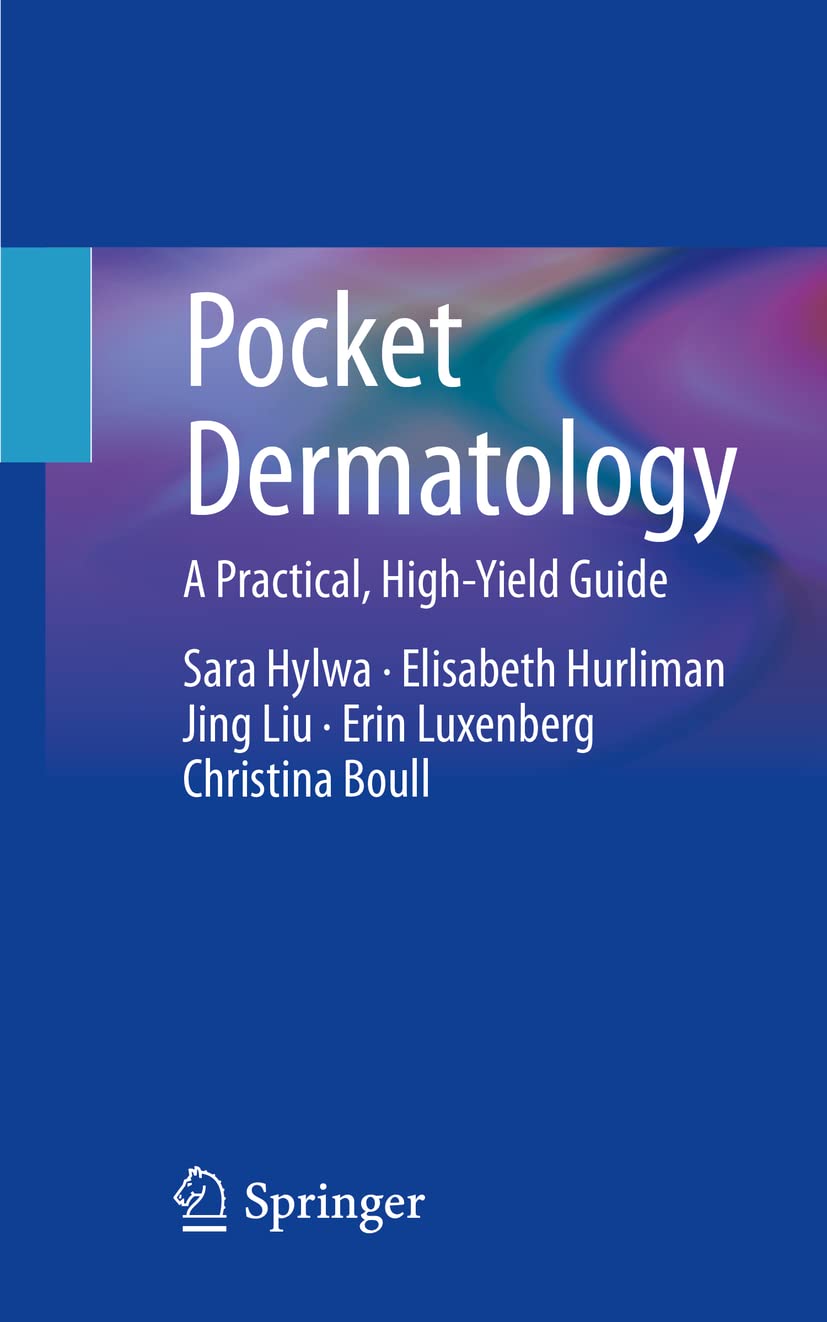 Full size book cover of Pocket Dermatology: A Practical, High-Yield Guide}