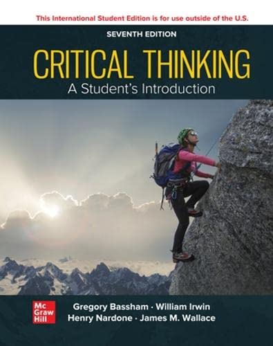 Full size book cover of ISE Critical Thinking: A Students Introduction}