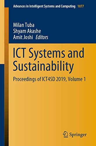 Full size book cover of ICT Systems and Sustainability: Proceedings of ICT4SD 2019, Volume 1}