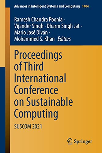 Full size book cover of Proceedings of Third International Conference on Sustainable Computing: SUSCOM 2021}