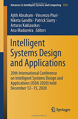 Intelligent Systems Design and Applications: 20th International Conference on Intelligent Systems Design and Applications