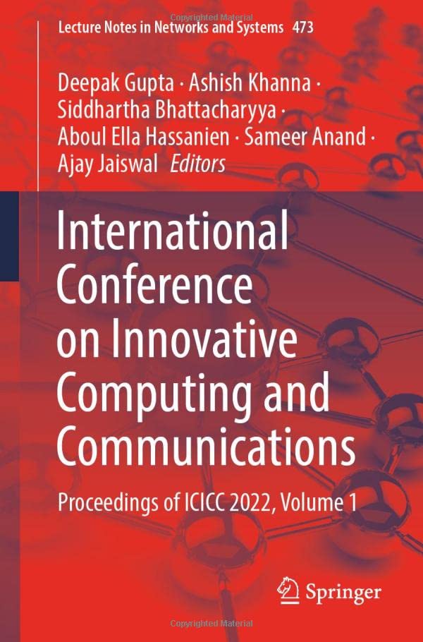 Full size book cover of International Conference on Innovative Computing and Communications: Proceedings of ICICC 2022, Volume 1}