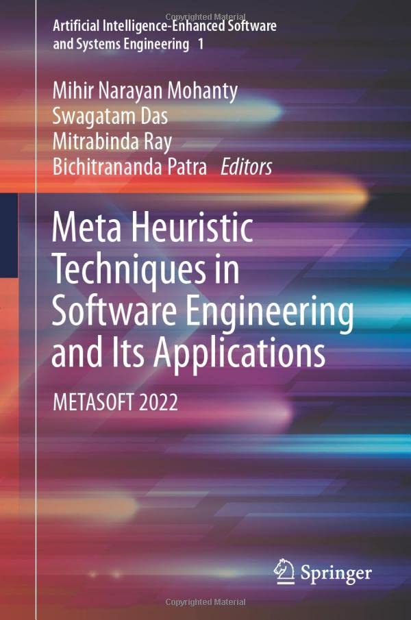 Full size book cover of Meta Heuristic Techniques in Software Engineering and Its Applications: METASOFT 2022}