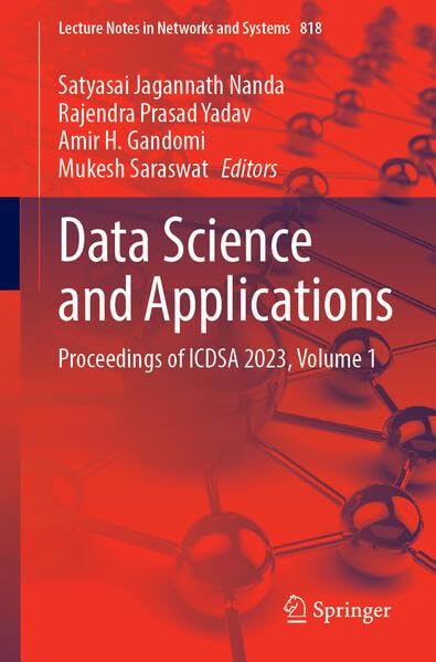 Full size book cover of Data Science and Applications: Proceedings of ICDSA 2023, Volume 1}