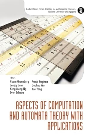 Aspects Of Computation And Automata Theory With Applications